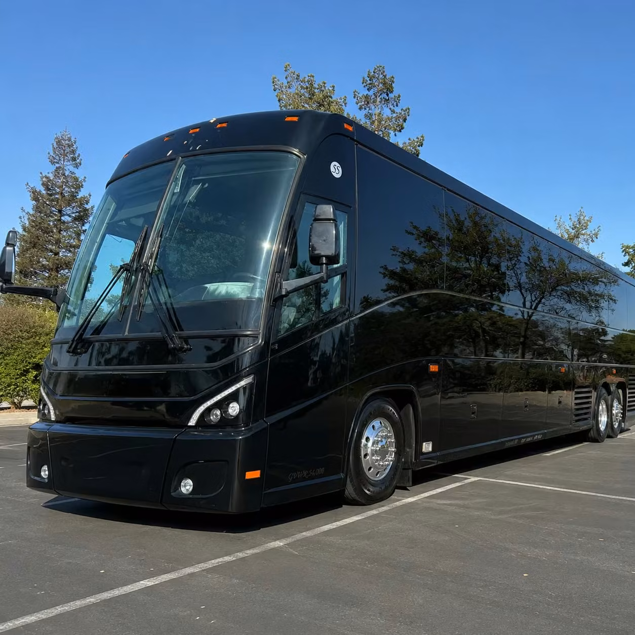 santa clara charter bus rental exterior