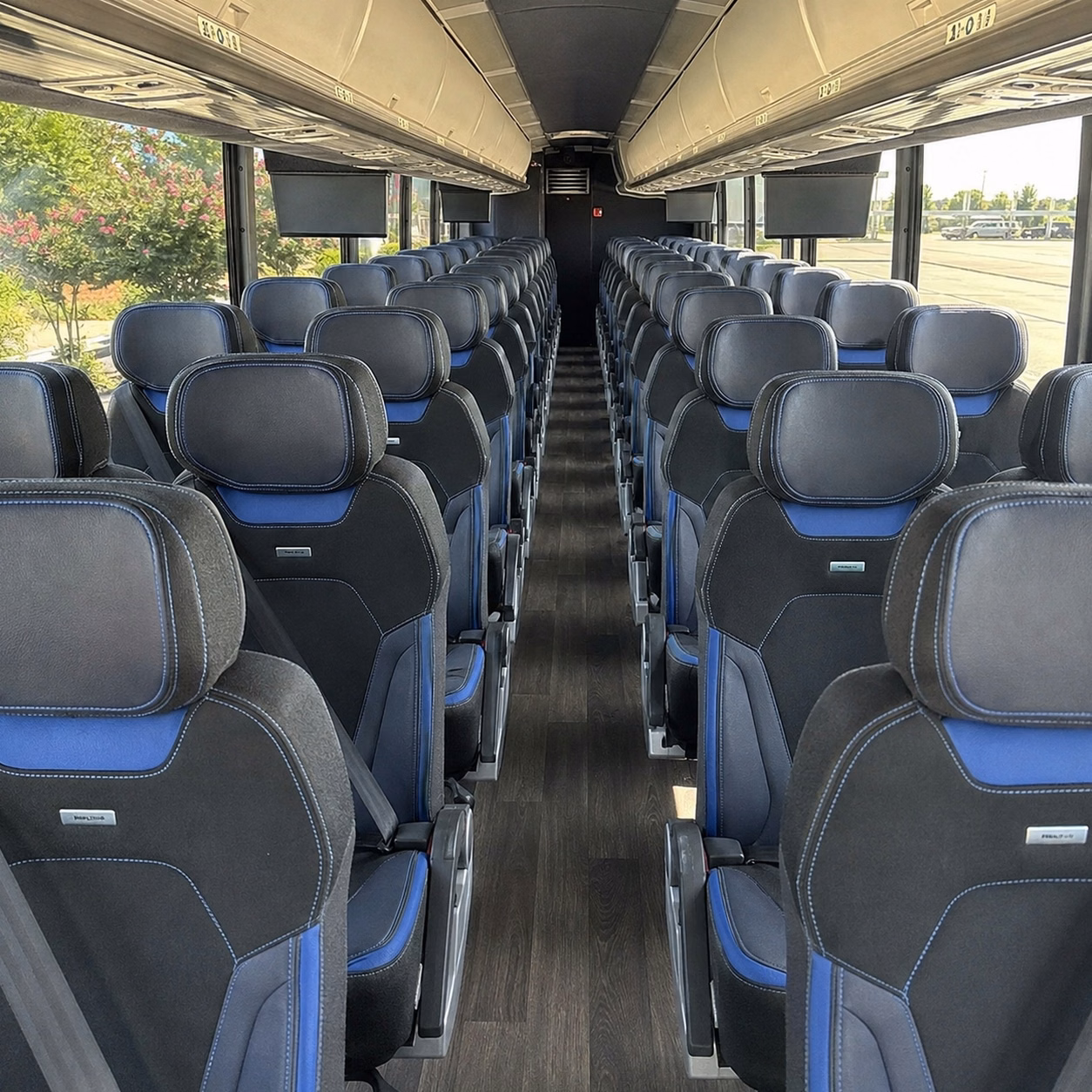 santa clara charter bus rental interior